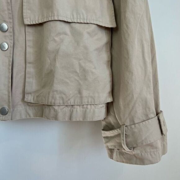 Modesens Ichi Women’s 36 Us Small Oversized Bazoza Jacket Coat Doeskin Neutral - Picture 13 of 15